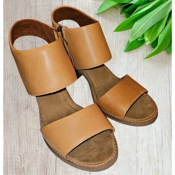 JESSICA SIMPSON Neeson Grey Kid Suede Open Toe Wedge Heels Shoe US 8 .5 M - Picture 6 of 11